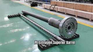 Sekrup dan laras tunggal untuk PE